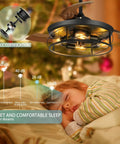 42 Inch Retractable Ceiling Fan With Lights Remote Control And Wall Switch Inverter Dual Control Six Speeds Caged Rustic Black