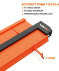 Contour Gauge With Dual LED Lights 5 Inch Plus 10 Inch Copy Tool For Woodworking And DIY Projects, showing measurement precision