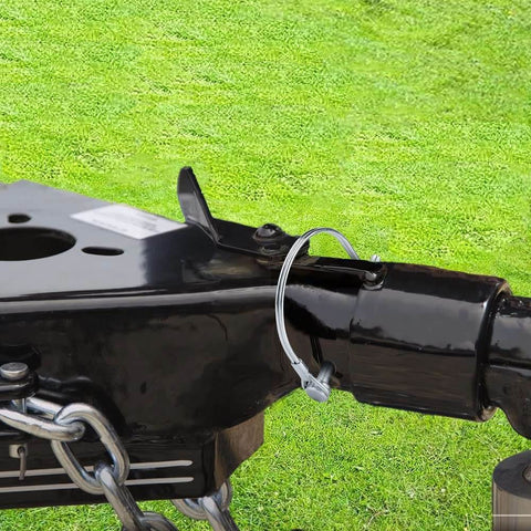 Beefy Workhorse 10 Pack Safety Coupler Pins And PTO Pins For Trailer Connectors And Farm Equipment on hitch setup
