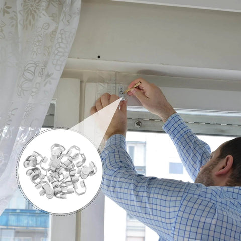 Installation of Heavy Duty Metal Sliding Door Rollers Kit 25 Pcs With Folding Track Wheels for Home Curtain Pulley