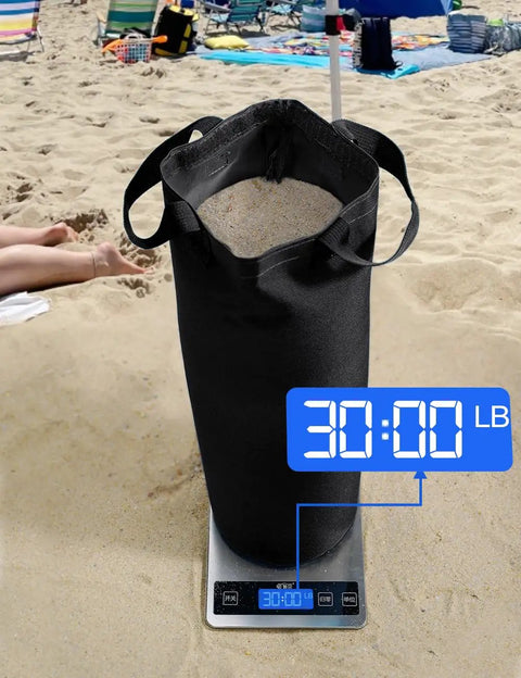 Heavy Duty Canopy Sand Bags For EZ Pop Up Canopy Gazebo Outdoor Instant Sun Shelter 4 Pack on sand filled with 30 lbs of weight