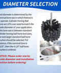 Cylinder honing ball brush, 4.125 in diameter, 240 grit silicon carbide for cylinder bores