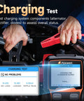 BT705Plus Car Battery Tester 24V 12V Load Tester And Alternator Tester For Fast, Accurate Battery Health Checks Even On Nearly Dead Batteries Built For Pros And DIYs Who Want Fast Results, Clear Readings, And Dependable Performance. charging test in car engine bay