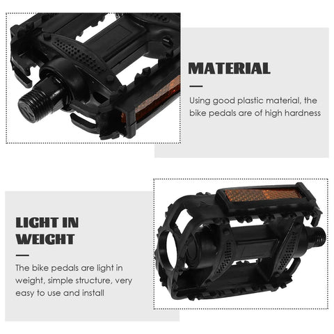 One Pair Non Slip Bicycle Platform Pedals With Textured Grips And Highly Adjustable Shaft showcasing material and lightweight design