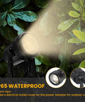 4 Pack Landscape Lighting Kit With Plug In Outdoor LED Spotlights Low Voltage 12V Transformer 3000K Warm White IP65 Waterproof
