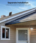 Dual Head Solar Pendant Lights With Motion Sensor, 4 Modes, Waterproof For Indoor Outdoor Use shown on house exterior