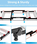 Indoor Bike Roller Trainer With Parabolic Rollers Ride Ready Adjustable Foldable Aluminum Stand For Mountain And Road Bikes Safe Stable Resistance Training Durable Home Gym Roller System For Serious Riders