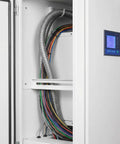 Built Tough Stainless Steel Flexible Wire Conduit For Electrical Cable Routing and High Temperature Rugged Metal Tubing With Wear Resistant Silver Finish Job Site Ready Pro Grade Cable Runner organizing colorful electrical wires.