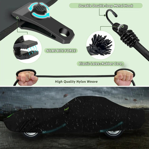 Six Layer 210T Waterproof Car Cover For 1968 1982 Corvette C3 All Weather UV Sun Snow Rain Windproof Durable Hooks