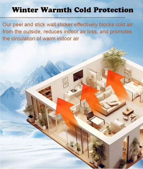 Game Changing 5 Mm Thick Thermal Insulation Wallpaper Roll Self Adhesive Cold Wall Patch No Sweat Setup Real Deal Warmth Ultra Soft 3D Linen Texture Draft Blocker in a modern interior setting.
