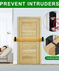 Heavy Duty 2x4 Door Barricade Brackets With Locking U Shaped Bar Holder Secure 2x4 Lumber for Home Garage or Gate Security