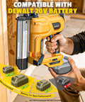 Built Damn Tough 18 Gauge Cordless Brad Nailer Runs Smooth With Dewalt 20V Batteries for easy woodworking projects.