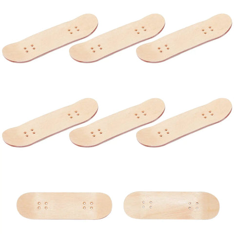 8 Pack Mini Fingerboard Set Maple Wood With Plastic Case Tiny Skateboards For Desk Tricks And Fun Kids Friendly Gift Or Party Favor 3.94 Inch Long By 1.18 Inch Wide