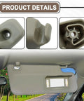 Close-up of beige sun visor clips in Dodge Ram, 2 Pcs Beige Sun Visor Clips For Dodge Ram 1500 2500 3500 4500 5500, Sun Visor Retainer Clip Replacement OE 1HS09BD1AA