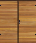 6 Pack Tee Hinge 2 Inch Heavy Duty T Strap Hinges Black on Wooden Barn Door