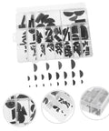 Crescent Woodruff Key Assortment Kit In Carbon Steel For Metric Keyways Semicircle Key Set Pro Grade Heavy Duty Mechanical Repair Tools Box With Wide Size Variety For Industrial Machinery And Do It Yourself Projects displayed open with contents visible.