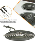 Electric Stove Burner Replacement Kit With Two 6 Inch ERS30M1 Burners And Two 8 Inch ERS30M2 Elements For GE Hotpoint Kenmore