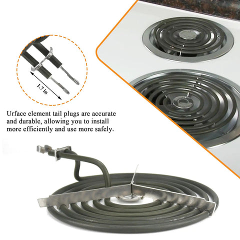 Electric Stove Burner Replacement Kit With Two 6 Inch ERS30M1 Burners And Two 8 Inch ERS30M2 Elements For GE Hotpoint Kenmore