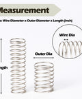 Manderson compression springs assortment: two stainless steel springs shown with length and outer diameter
