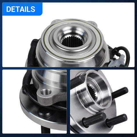 Front Wheel Bearing And Hub Assembly For 4x4 Nissan Frontier Xterra 05 18 Pathfinder 05 12 Suzuki Equator 09 12 6 Lug With ABS