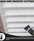 3-In-1 Hot Wire Foam Cutter Kit With Three Cutting Tips, Carrying Case cutting through styrofoam showing clean edges and smooth cuts