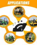 Steering Gear Plate With Pinion Gear Replaces 7171550F 7171550 7171554 for Cub Cadet and Troy Bilt tractors shown in use applications
