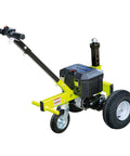 Tow Tuff Electric Trailer Dolly With 3500 Lb Capacity, heavy-duty handcart with battery, wheels for smooth maneuvering.