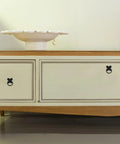4 Piece Black Cabinet Ring Pulls for Drawers and Cabinets, vintage style furniture hardware on white dresser