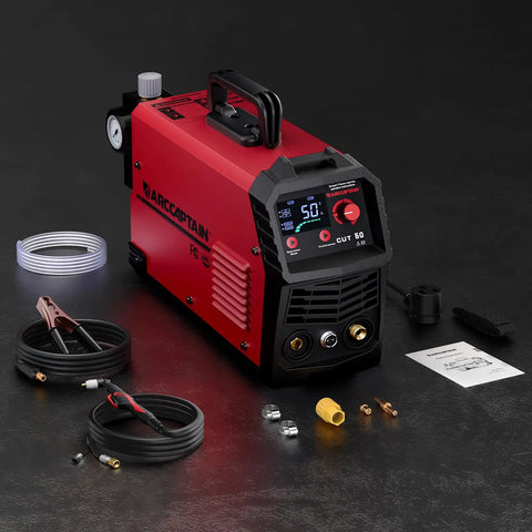 Dual Voltage Plasma Cutter 50 Amp With Large LED Display 110 220V IGBT Inverter for DIY Home Workshop with accessories