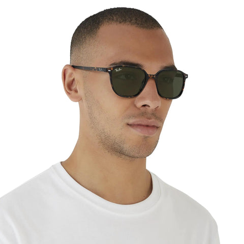 Unisex Leonard Square Sunglasses in Tortoise Frame with G15 Green Lenses Classic 51mm Fit for Everyday Style UV Protection Lenses