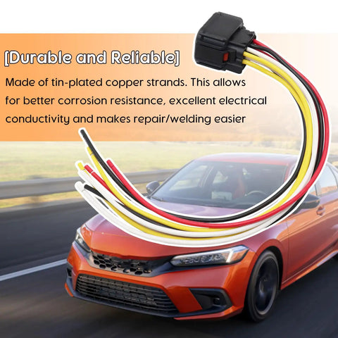 8 Way LED Headlamp Connector For Honda Civic 2016 2017 2018 2019 2020 2021 2022 2023 Pigtail Wire Harness Replacement