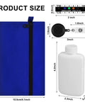 Product Size chart for 14 Piece Portable Liquid Specimen Storage Kit With 2 Empty Bottles, Temperature Indicator Strips, 10 Adhesive Labels, And A Lightweight Pouch For Safe Lab Sample Transport.