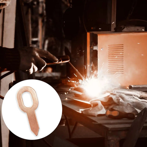 Dent Pulling Rings Kit For Auto Body Repair 100 Piece Sets showing welding process and spot weld machine with OT tab.