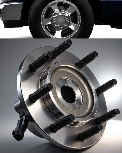 Front Wheel Bearing And Hub Assembly For Ram 1500 2006 2007 2008 And Ram 2500 3500 8 Lug With ABS Replacement shown uninstalled