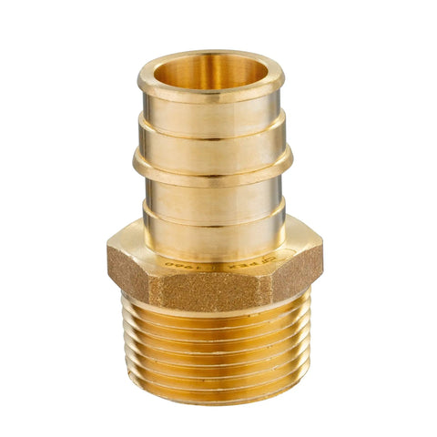Ten Pack PEX A Full Flow Expansion Half Inch Male NPT Brass Fittings For PEX A Tubing Connection ASTM F1960 400 PSI