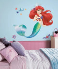Little Mermaid Giant Peel And Stick Wall Decals Set Of 21 Vinyl Multicolor Removable Repositionable No Residue for a kids room