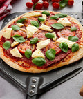 Perforated 12 Inch Pizza Peel, Metal Pizza Turner For All Ovens, Indoor Outdoor Use, Lightweight And Durable Anodized Aluminum with pizza