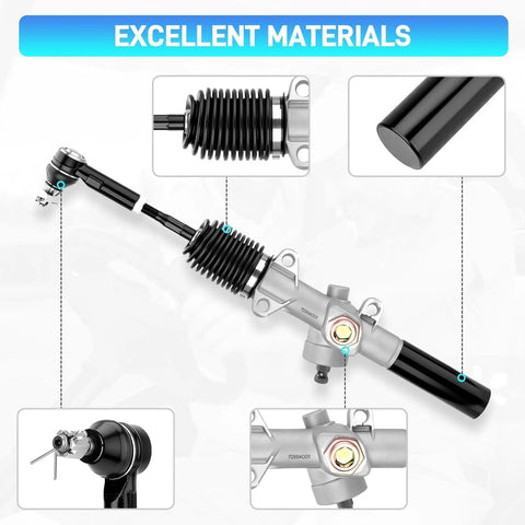 EZGO Golf Cart Steering Gear Box Assembly And Steering Rack For TXT And MPT 2001 Up Gas And Electric Carts With Ball Joint And Latch Replacement Kit Bundle Heavy Duty