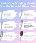 Rechargeable Electric Nail Drill 40000 RPM With Portable Nail File And Storage Stand Pro Grade Power attachments guide