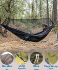 All In One Camping Hammock Kit With Rain Fly Tarp Netting And Go To Gear Waterproof Bundle for outdoor travel and survival use