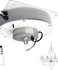 Smooth Electric Chandelier Lift With Remote Control, Motorized Elevator Winch For Hanging Lights, 40-70kg Big Capacity, 6 Meter Travel Height, Easy Maintenance And Bulb Changes In Style Homes, showing the motorized mechanism with remote control.