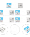 5 Ready To Use Microscope Slides With Oral Epithelial Cells For Biology Education And Lab Experiments Perfect Teaching Props For High School And Middle School Science Classes, showing detailed view of slide labels and markings