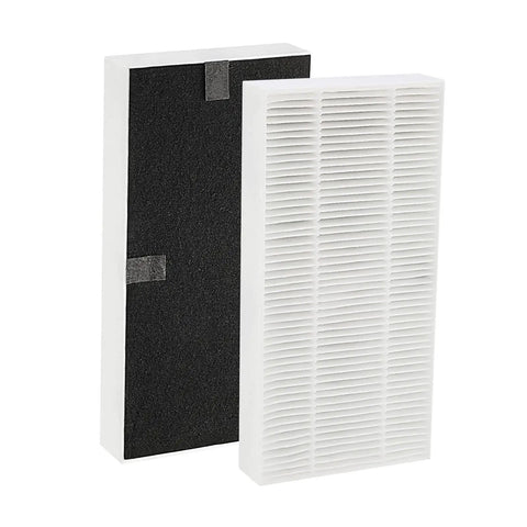 4 Pack Replacement Air Purifier Filters Dual Action HEPA Type FRF102B Compatible With FHT170W FHT180W FHT190W And Honeywell HRF201B HHT270 HHT290 Models For Fresh Air At Home This Is A Must Have For Real showing front and back texture view.