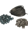 OEM Grade 25 Foot Aircraft Cable Lanyard Kit Built Heavy Duty With 270 Lb Test Coated Cable, 35 Self-Tapping Screws And 50 Aluminum Sleeves