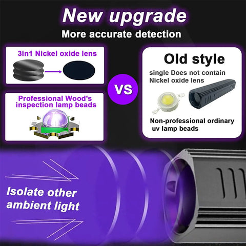 UV Black Light Pet Lamp for Cats and Dogs detect ringworm and urine stains easy at home skin check tool vet style diagnostic