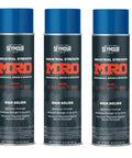 Pro Grade Industrial Spray Paint Gloss Safety Blue 48 Oz 3 Pack High Solids No Run No Sag Fast Dry For Metal Tools And Equipment