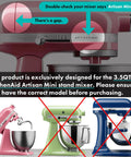 Compatibility check for a 3.5 Qt KitchenAid Artisan Mini stand mixer with beefy spiral dough hook replacement.
