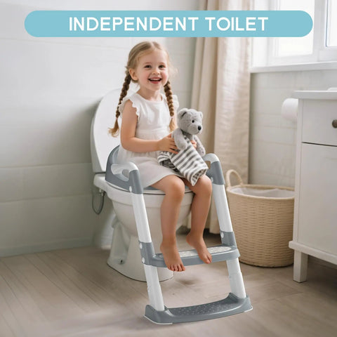 Super No Fuss Toddler Potty Training Setup With Built In Step Stool Ladder And Splash Proof Seat Designed For Worry Free Bathroom Mastery For Kids And Parents