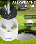Image of an Outdoor And Indoor Practice Golf Hole Cup showing drainage holes, 1 inch center hole, ABS material for putting green.