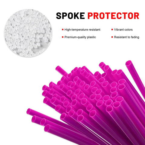 72 Piece Purple Bicycle Spoke Covers Dope Wheel Skins Fit 8 To 21 Inch Rims Universal Rim Wraps For Dirt Bikes Bicycles